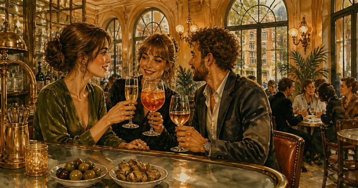Aperitief aan de bar van Brasserie Lenny Amsterdam Oost