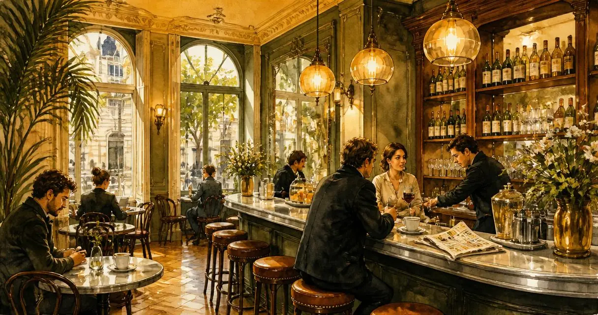 De bar van Brasserie Lenny Amsterdam Oost — koffie en wijn als buurtcafé