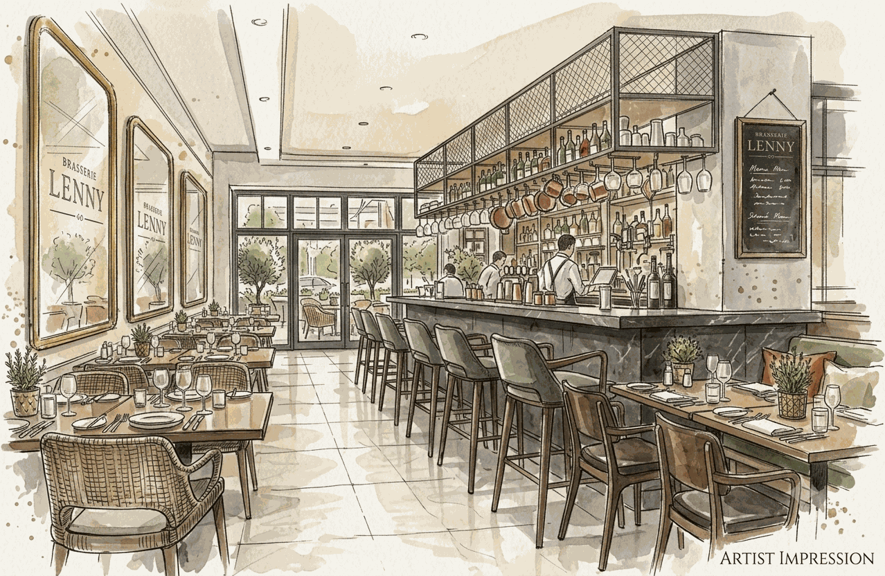Brasserie Lenny Amsterdam Oost interieur — moderne Franse brasserie in voormalige kerk
