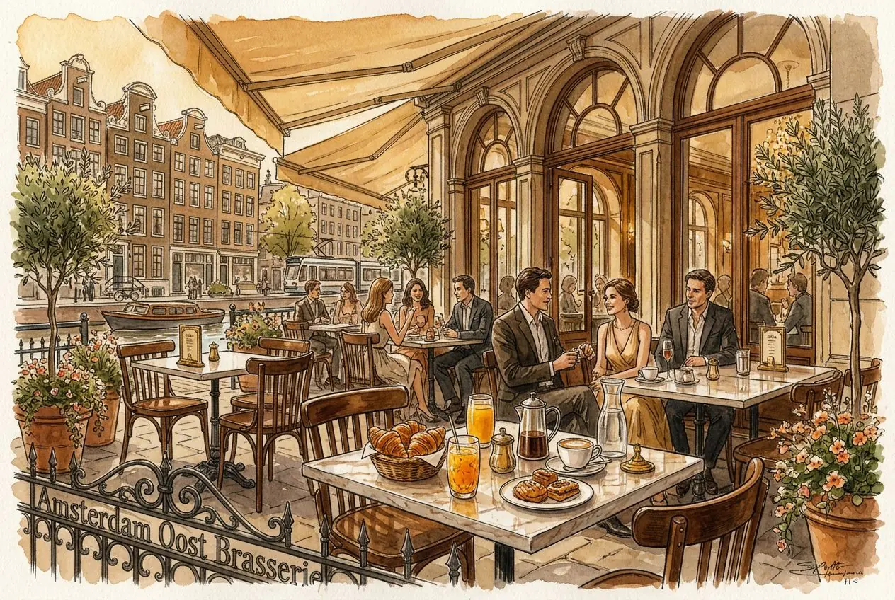 Zomerbrunch op het terras van Brasserie Lenny in Amsterdam Oost