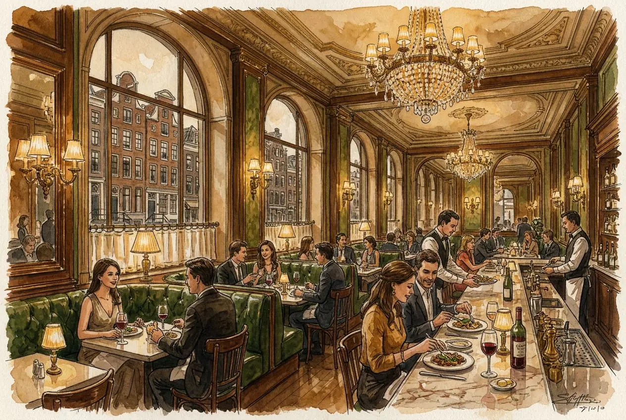 Franse brasserie op straat in Amsterdam Oost — terras van Brasserie Lenny