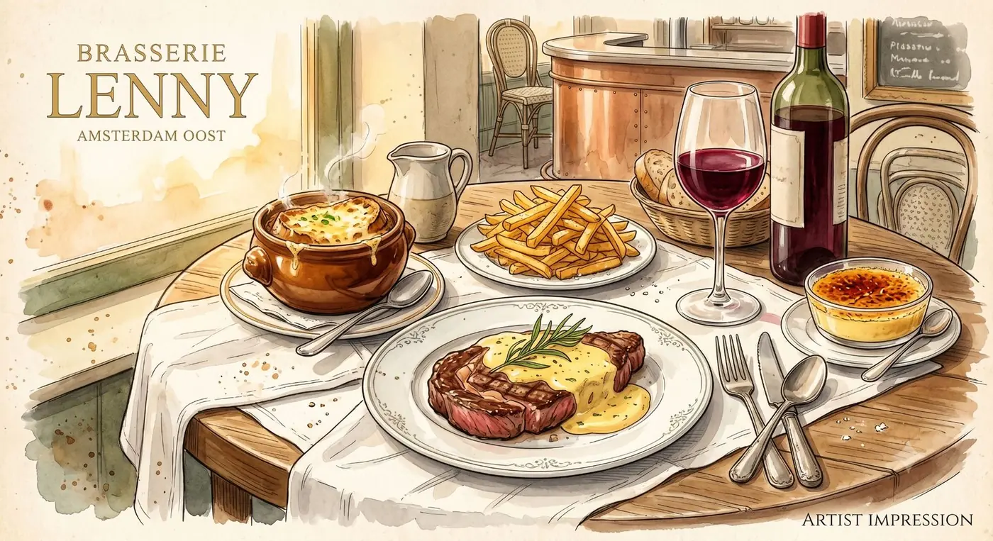 Franse klassiekers op tafel bij Brasserie Lenny in Amsterdam Oost