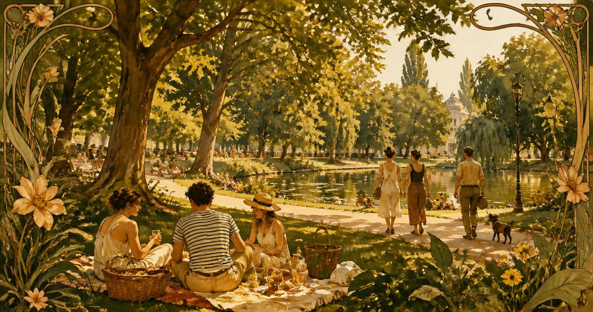 Oosterpark Amsterdam Oost op een zomerse ochtend