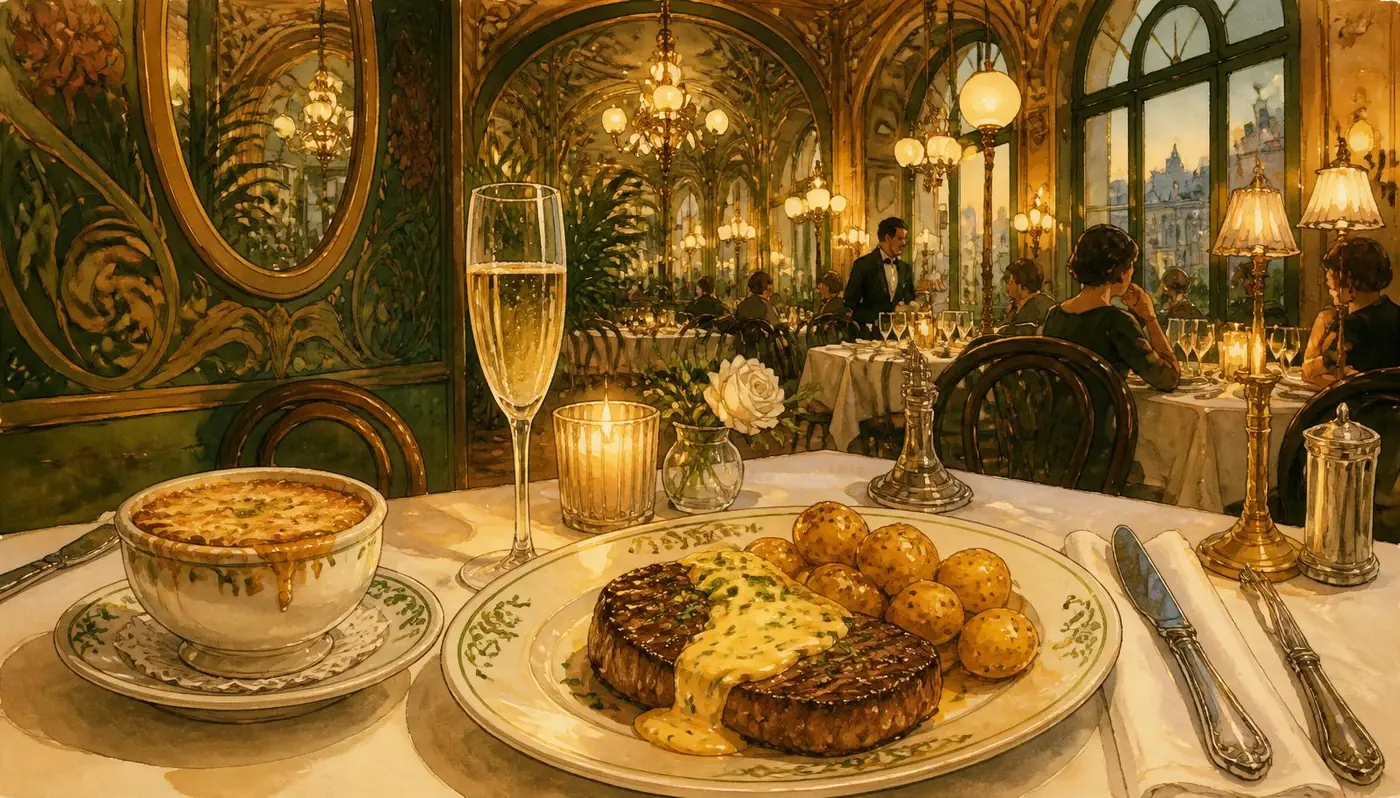Openingsdiner Brasserie Lenny Amsterdam Oost — Entrecôte Béarnaise en Uiensoep