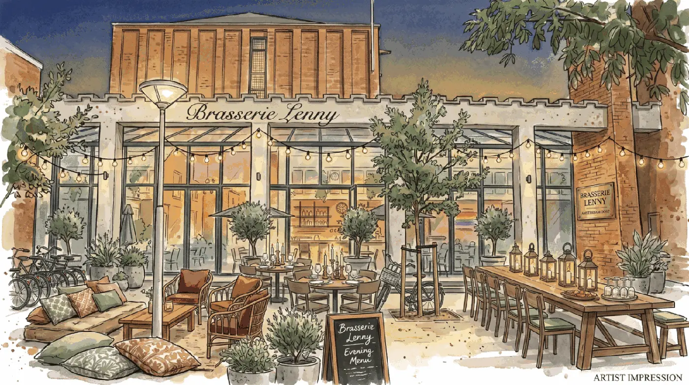 Terras van Brasserie Lenny met meerdere zones als verlengstuk van de brasserie